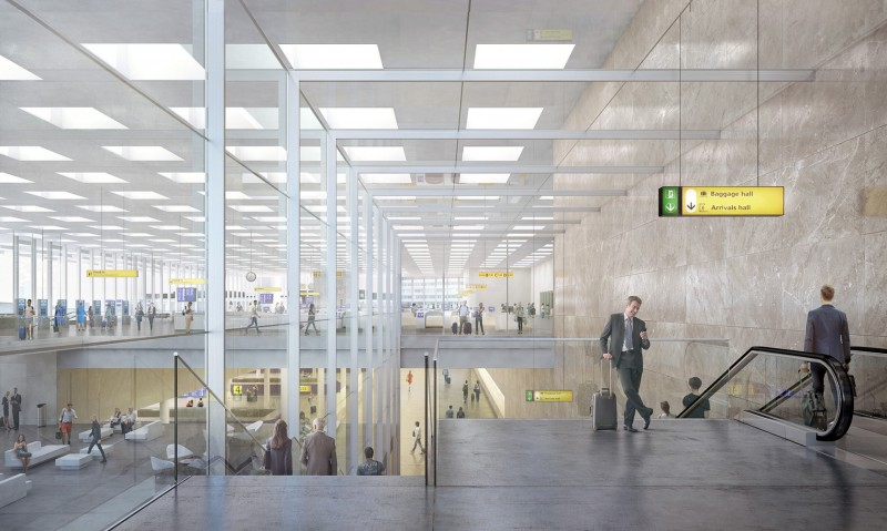 Illustration for article titled Interior Renders of New Schiphol Terminal